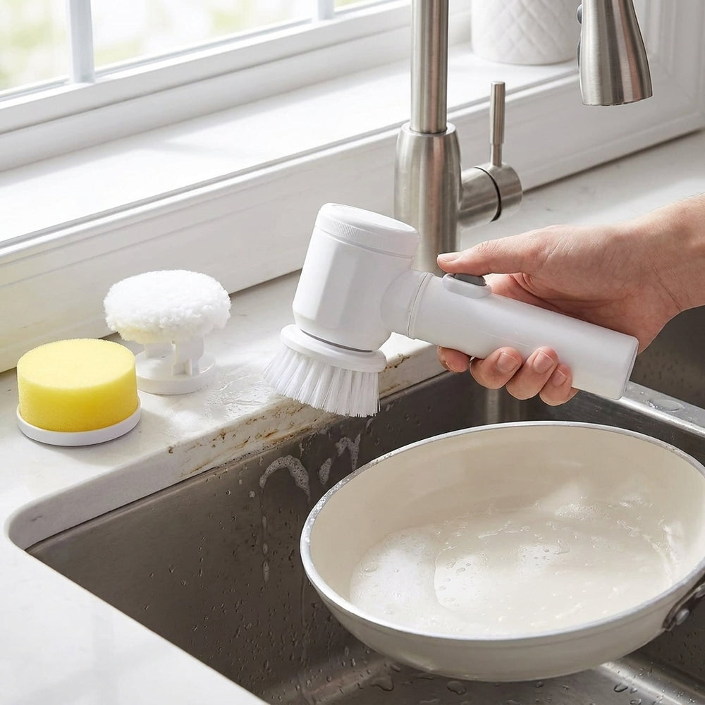 5-in-1 Electric Cleaning Brush | Cordless Household Scrubber