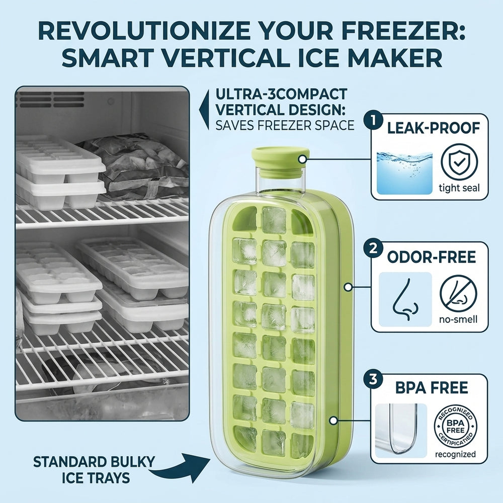 2-in-1 Ice Cube Tray & Water Bottle | 500 ml