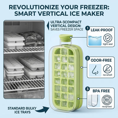 2-in-1 Ice Cube Tray & Water Bottle | 500 ml