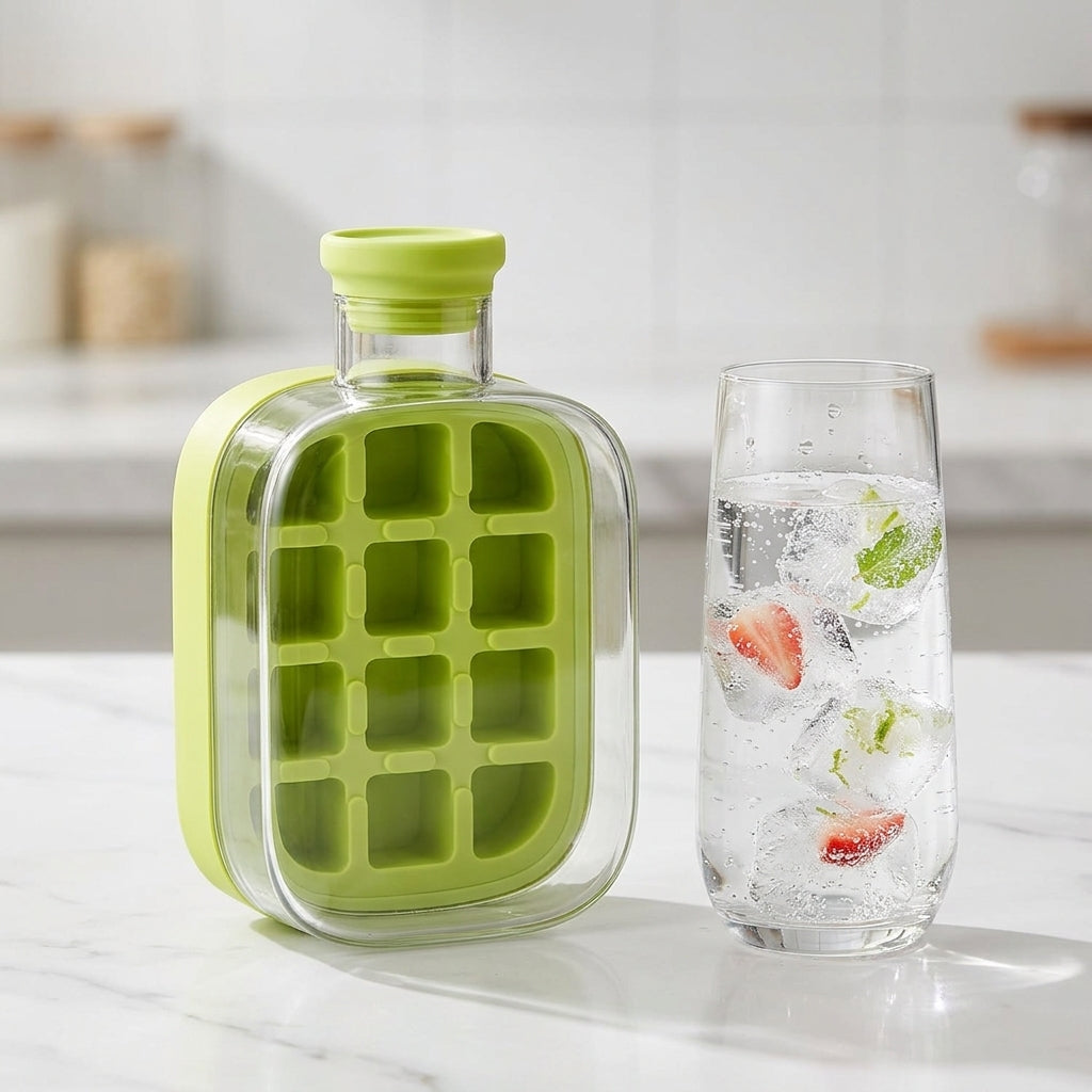 2-in-1 Ice Cube Tray & Water Bottle | 500 ml