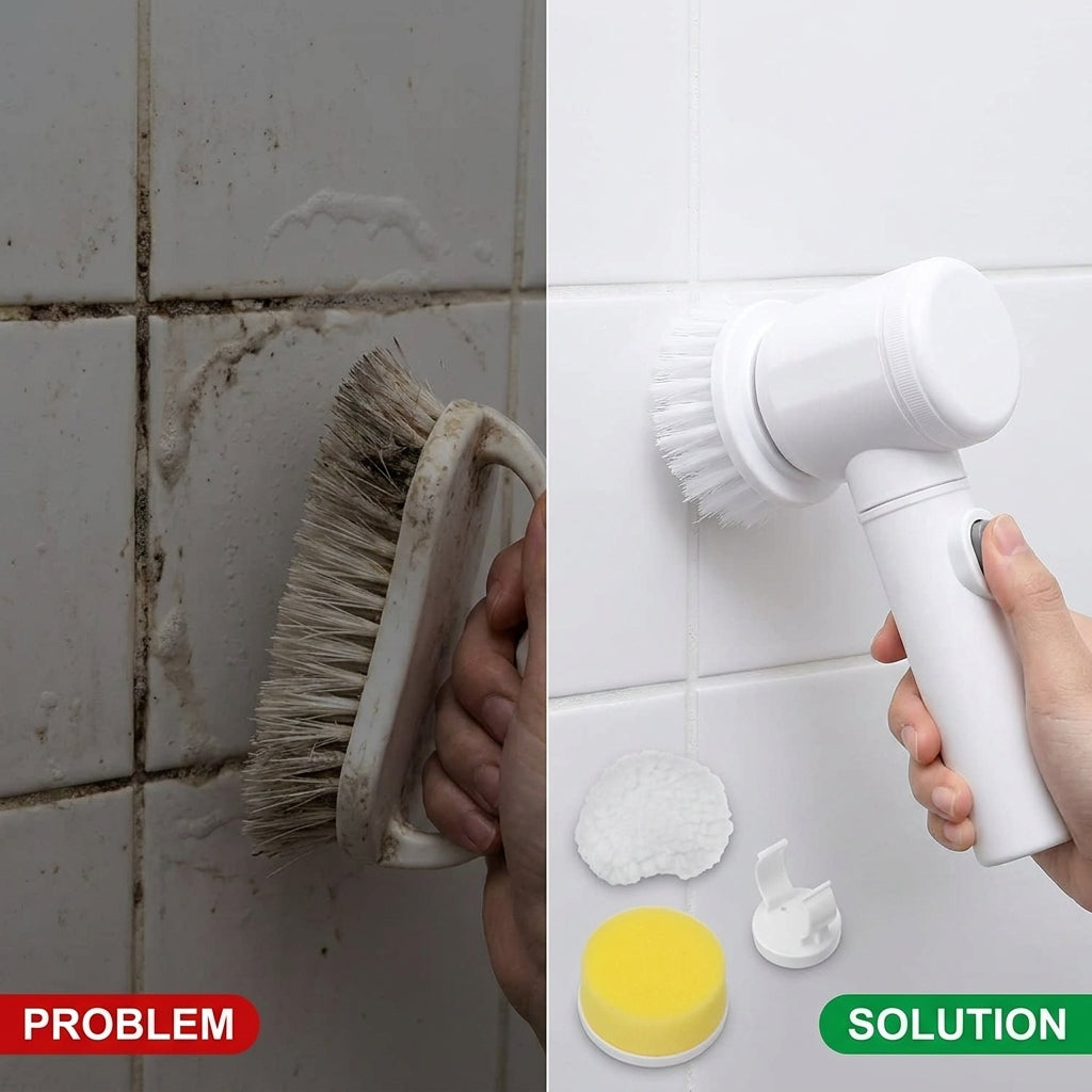 5-in-1 Electric Cleaning Brush | Cordless Household Scrubber