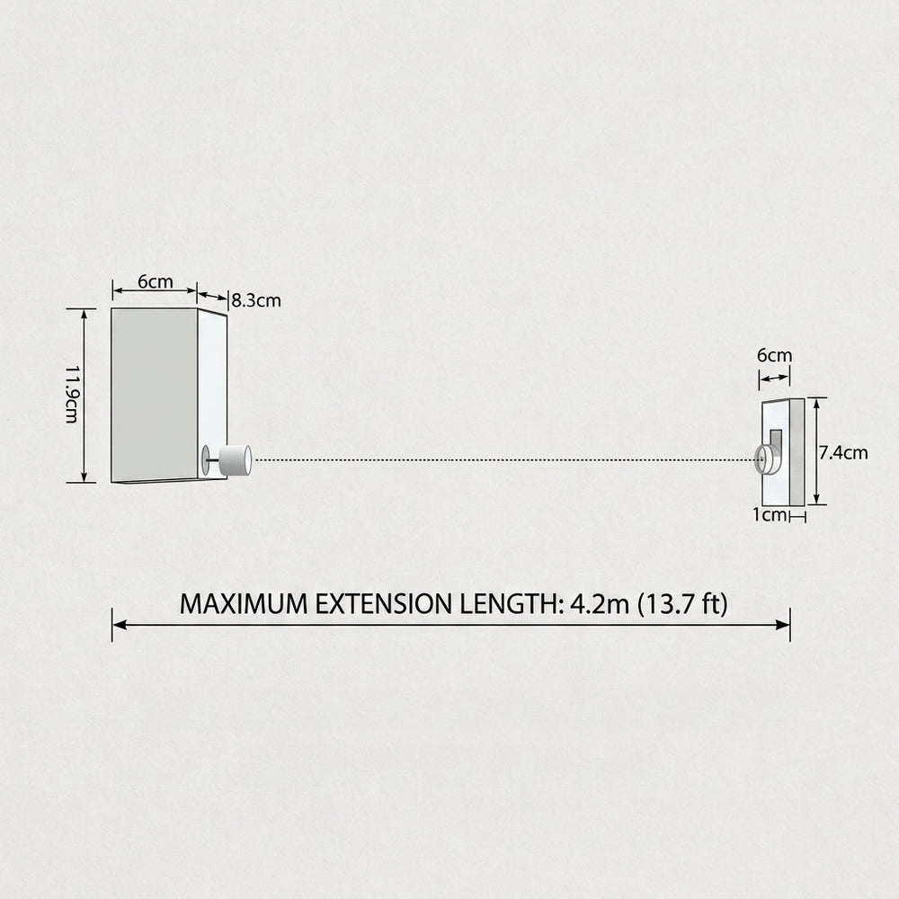 5-Line Retractable Clothesline – Wall-Mounted Drying Rack
